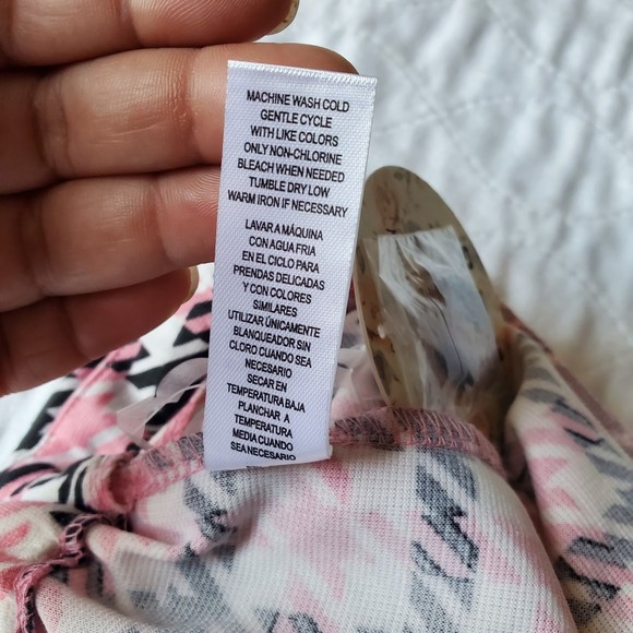 Jolie & Joy size 2x pink black plaid Houndstooth Mini Skort - Picture 5 of 10